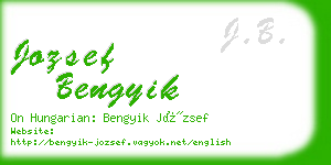 jozsef bengyik business card
